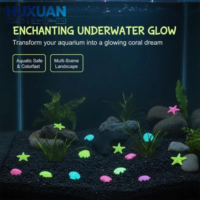 100Pcs Glow in Dark Ocean Pebbles Waterproof Luminous Stones for Outdoor Patio Walkway Home Vase Decoration
