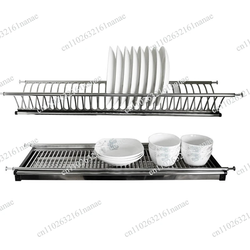 Cabinet Stainless Steel Dish Drying Rack Kitchen Dish Drying Rack Storage Holders with Utensil Drainer Tray Organizer Basket