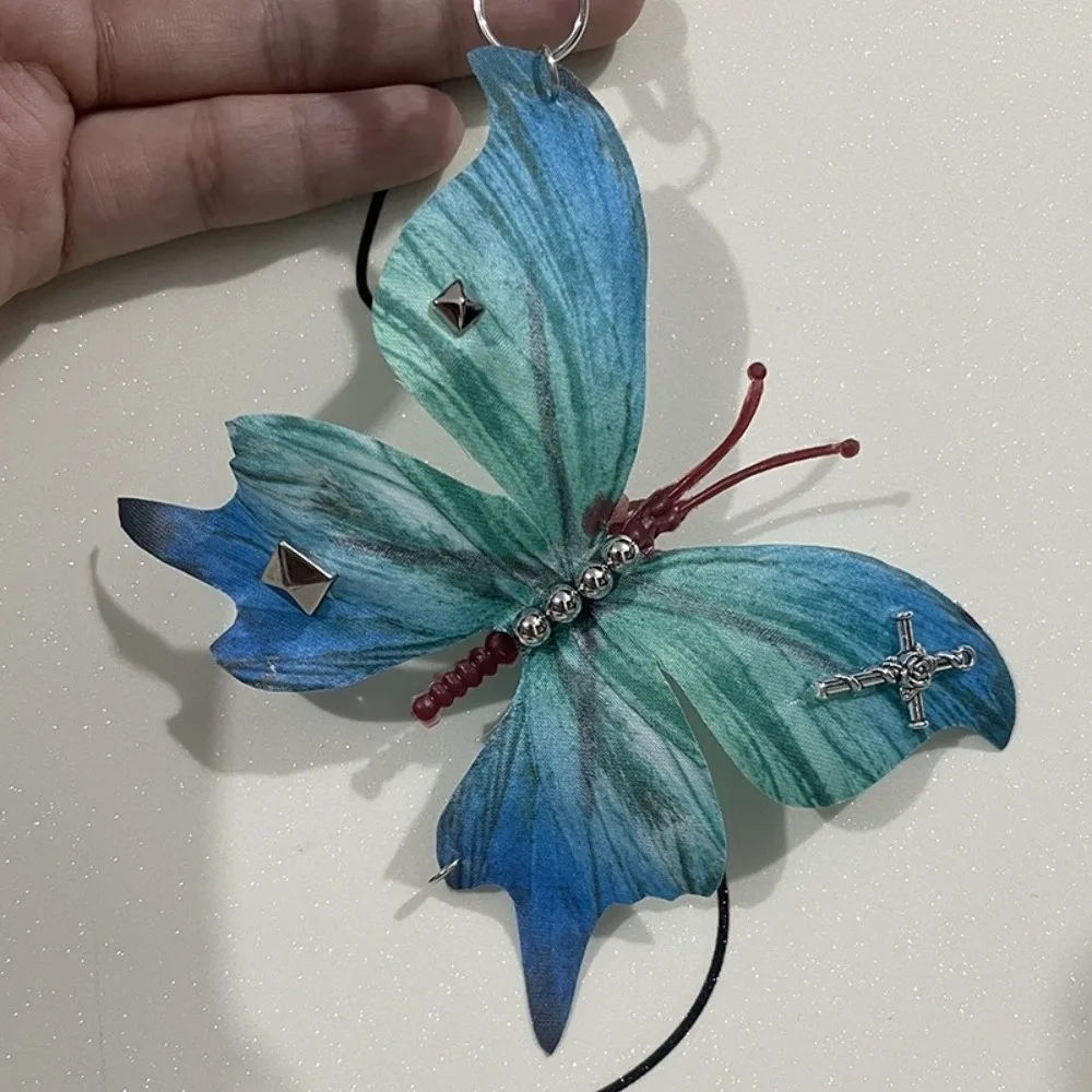 Exquisite Design Handmade Keychain Imitation Colorful Design Colorful Pendant Creative Pendant Rivet Detail