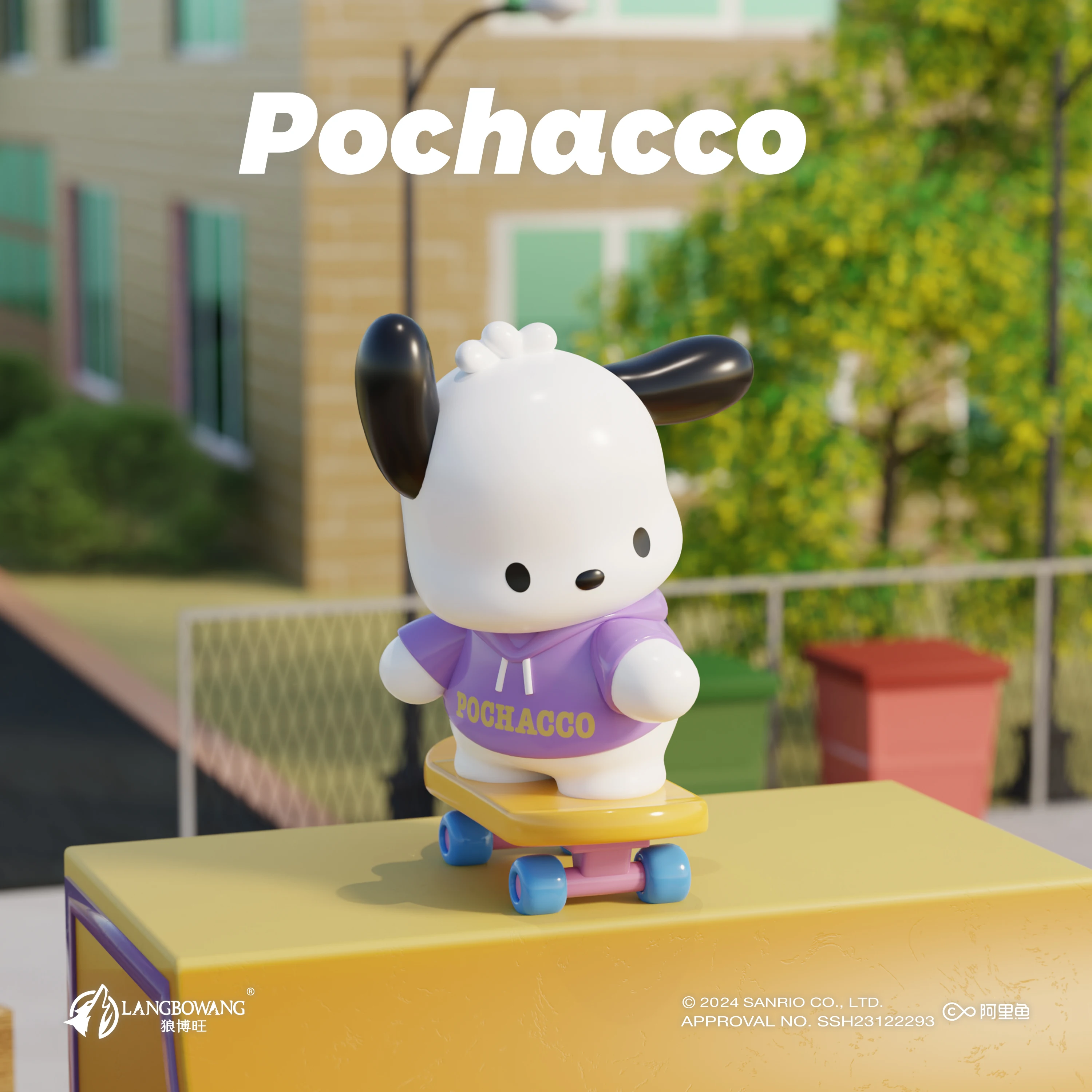 New Cartoon Anime Figures Sanrio Pochacco Peripheral Model Action