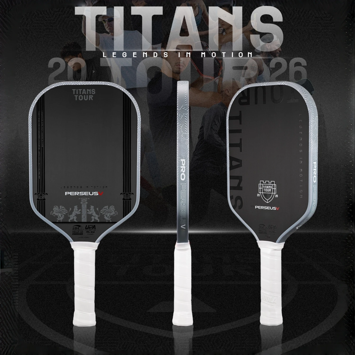 

Titans Tour Perseus Pro V Pickleball Paddle, Limited Edition Pro Carbon Fiber Paddle GEN5 Core, USAPA Approved for Competitive