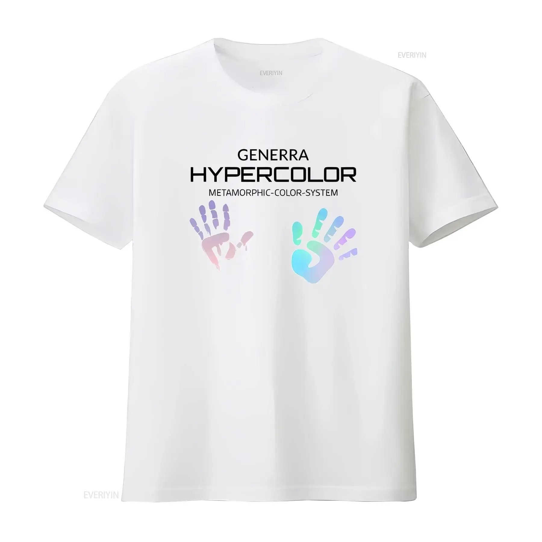 Men'S Temperature Activated Color Changing T Shirt Heavyweight 180Gsm Crew Neck Heat Responsive Purple Pink Blue Teal vintage