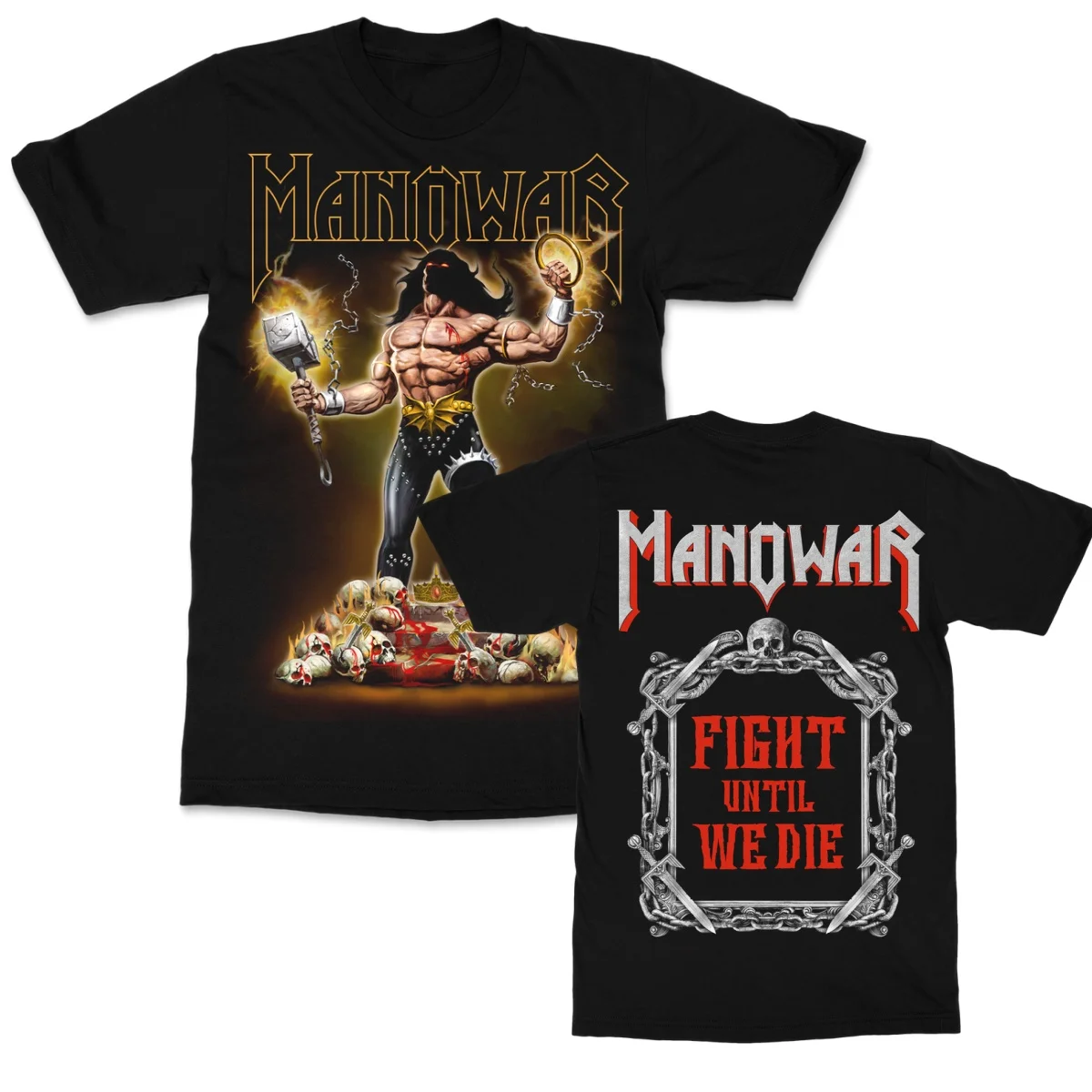 Pop Manowar Grafik-Baumwoll-T-Shirt, Unisex, Sommer, kurzärmelig, modisches Marken-T-Shirt, luxuriöses, lässiges Vintage-T-Shirt – Detail 5