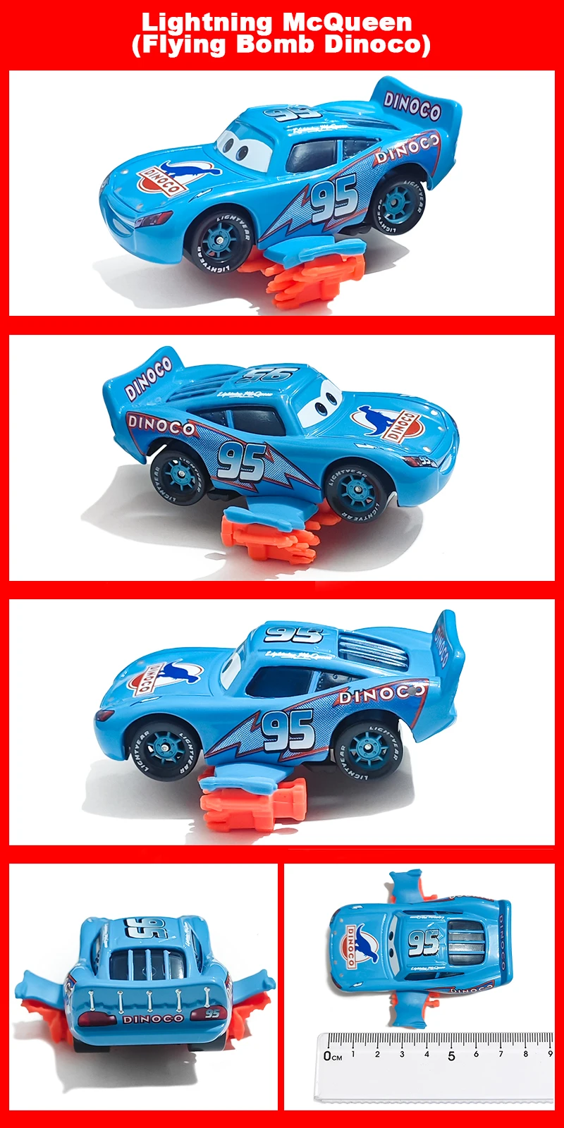 Pixar Cars Piston Cup Racer 43 Strip Weathers 1/55 Modell aus Metalldruckguss, Dinoco Car King Racing Toys, Kindergeschenke – Detail 18