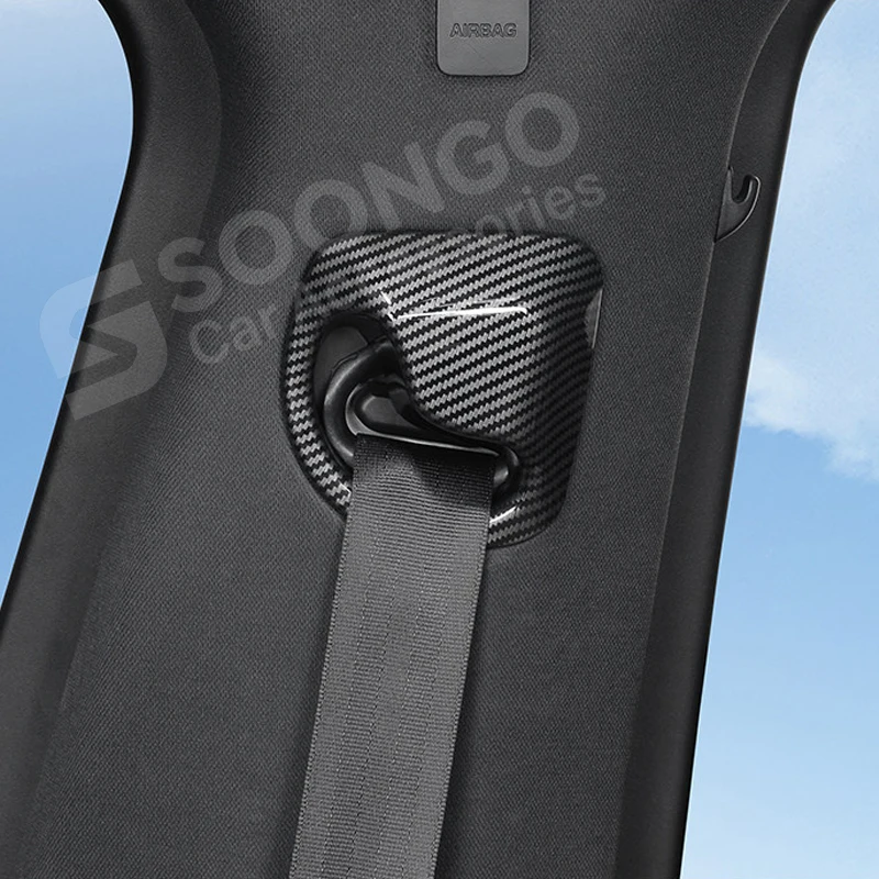 Pour Range Rover Vogue Autobiography/Sport 2023-2026, couvre-ceinture de sécurité avant de voiture, garniture en fibre de carbone, accessoires décoratifs intérieurs