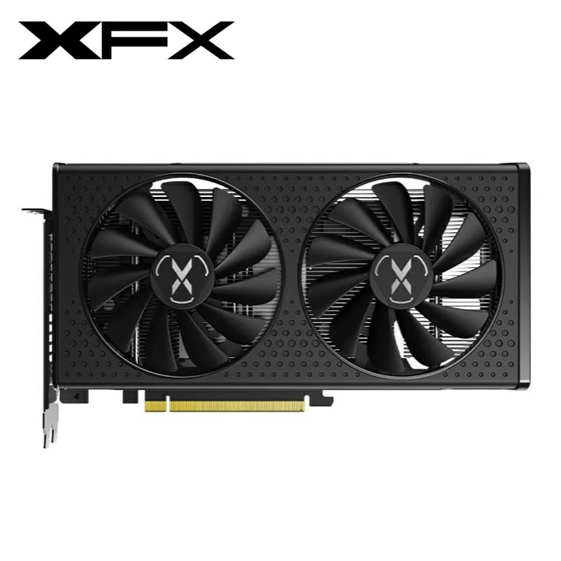 XFX RX 6500 XT 4GB GPU RX 6500XT بطاقات الرسومات AMD Radeon RX6500 XT 4GB GDDR6 بطاقة الفيديو كمبيوتر مكتبي VGA ألعاب كمبيوتر الألعاب #2