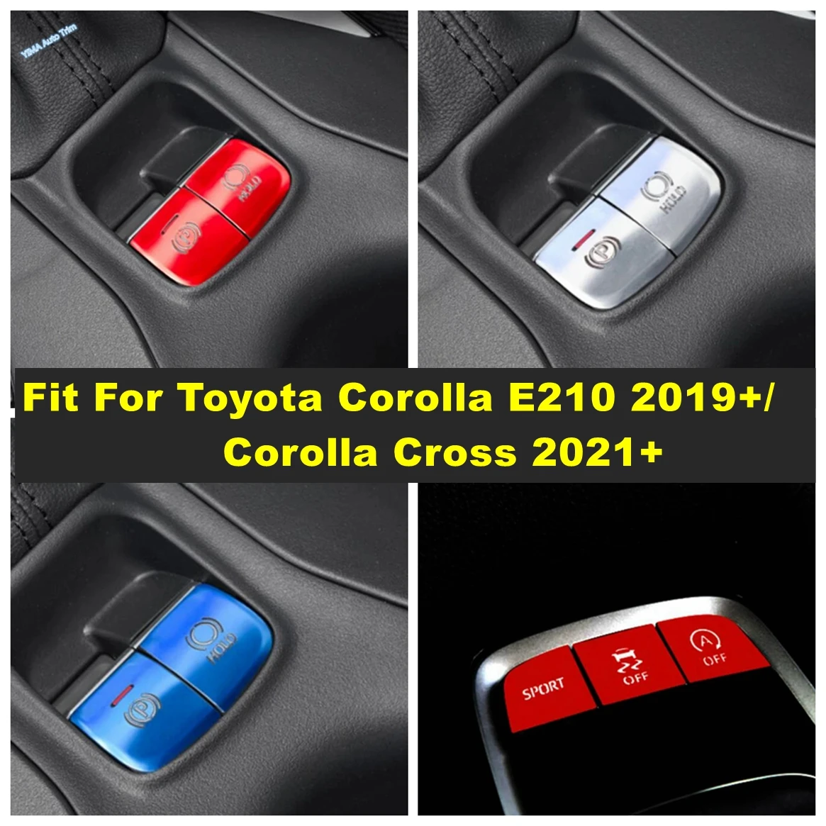 

Metal Auto Gear Shift Button Cover Trim Interior Accessories Fit For Toyota Corolla E210 2019 - 2024 / Corolla Cross 2021 - 2024