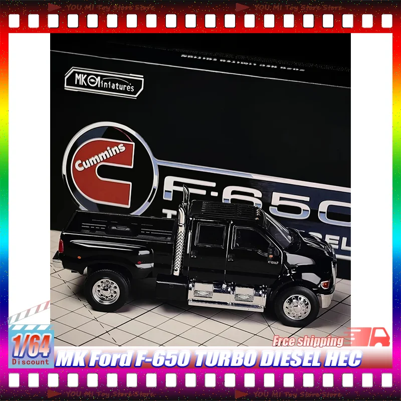 

1:64 Mk Ford F-650 Turbo Diesel Pickup Truck Hec Limited Simulation Alloy Die-Cast Car Model Collectible Hobby Display Toy Gifts