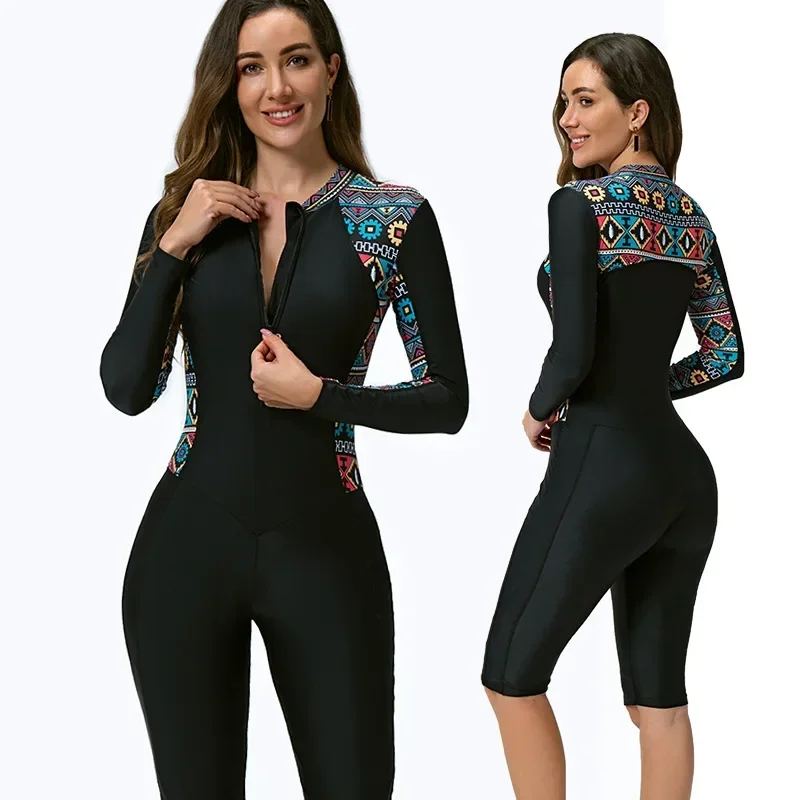 Women\'s Swimwear UPF 50+ Lycra Diving Suit Wetsuit Anti UV One Piece Rash Guard Short Sleeve Swimsuit Surf Suit Swim Sunscreen