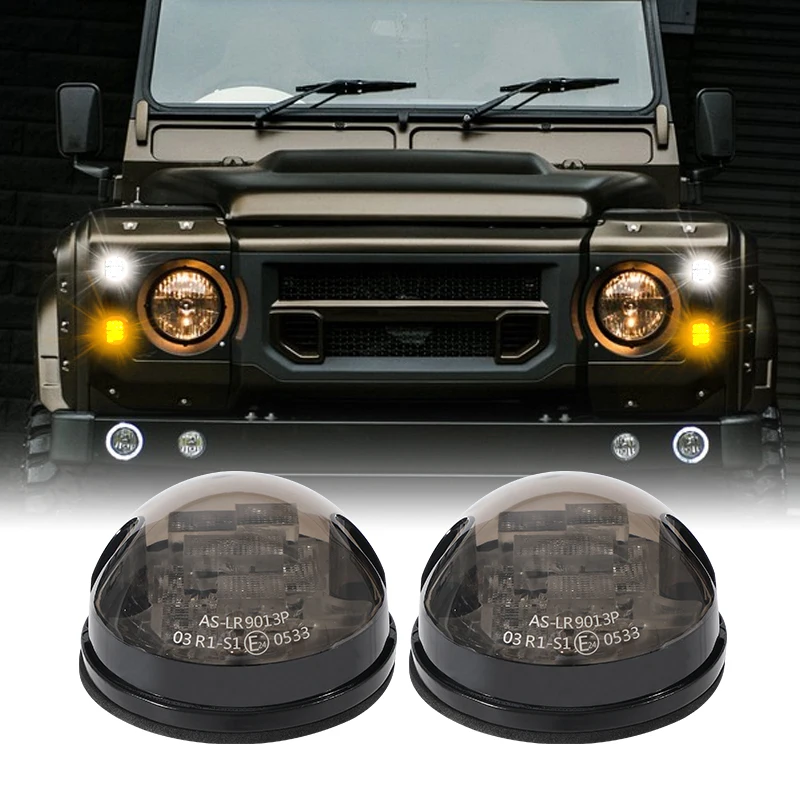 

Led Light Kits Upgrade Round Indicator Light Rear Stop Tail Lamp Fog Front Side Light For Land Rover Defender 1987-2015 90/ 110