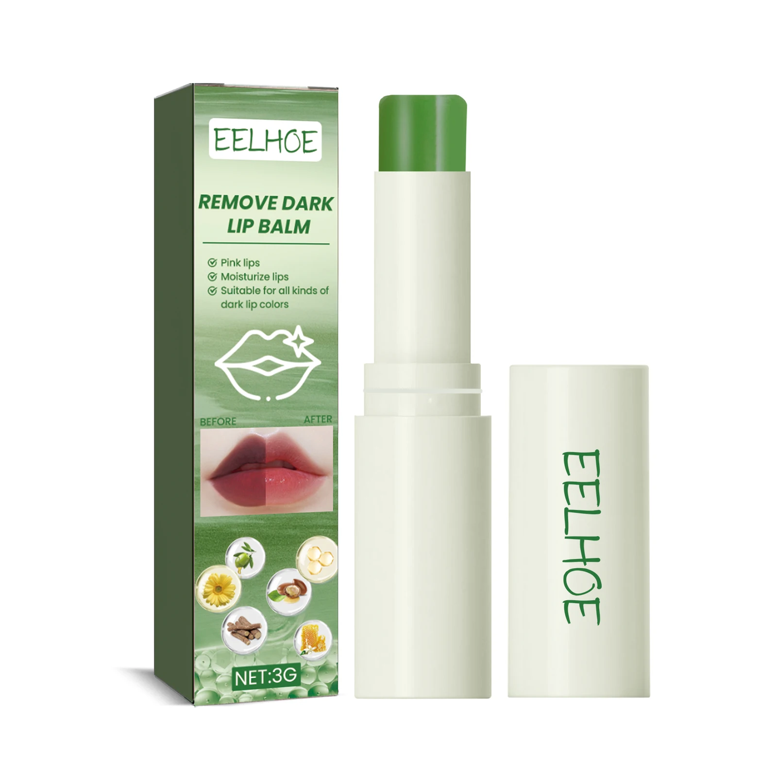 

Eelhoe Black Lip Balm Lighten Lip Lines Remove Dead Skin Moisturize Lips Stop Greasy Break Black And Tender Lips