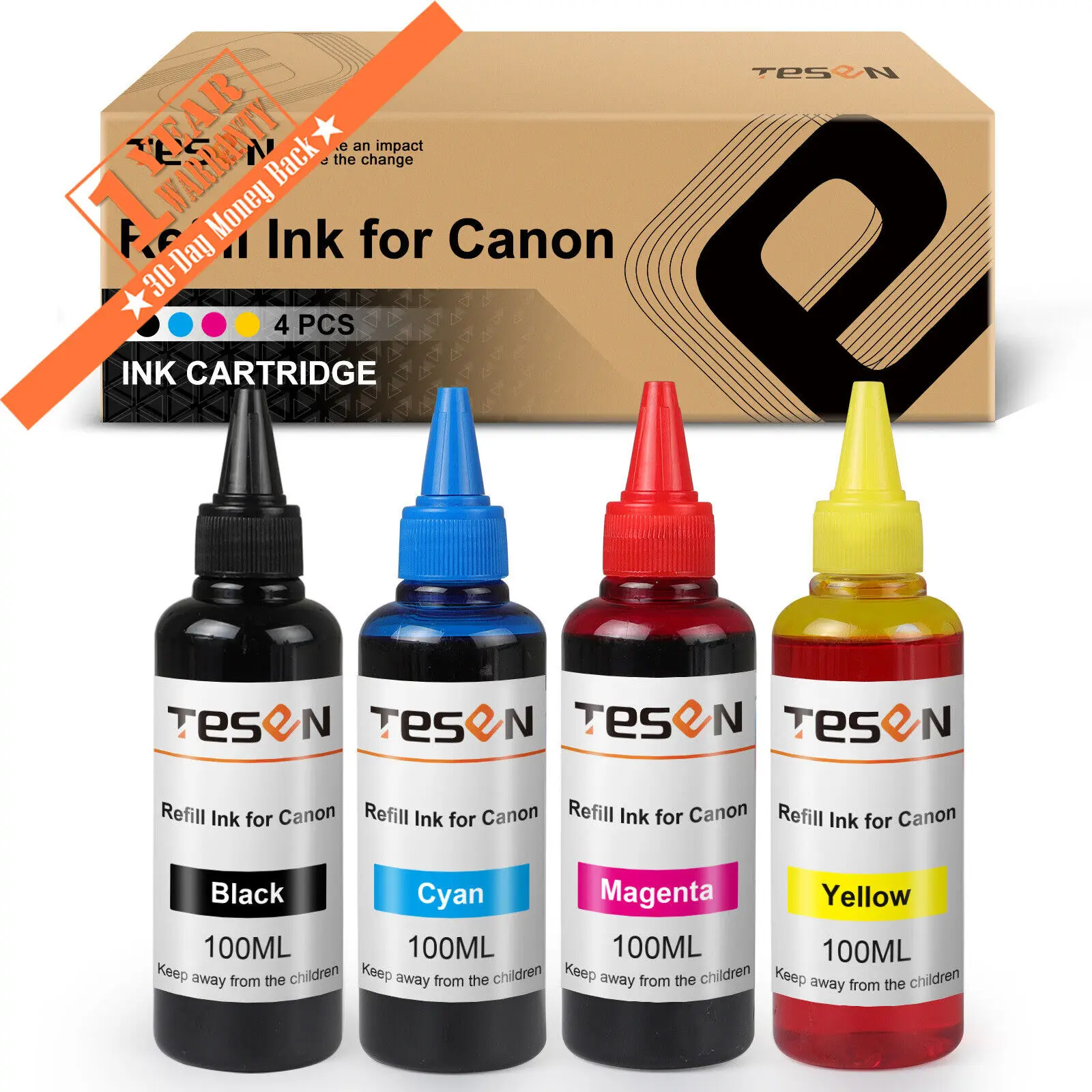 Refill Ink Kit (4 PK) for Canon PGI-250 PGI-270 PGI-280 250XL 270XL 280XXL