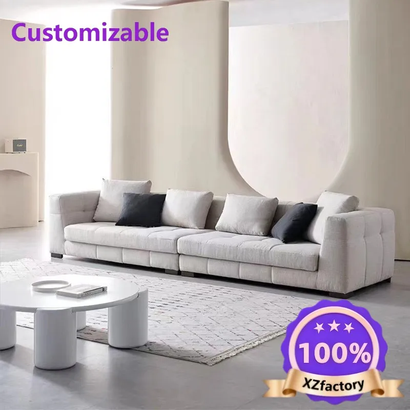 Factory Direct 2026 Top Estilo italiano, minimalista, tela, sofá, salón, estilo crema, apartamento pequeño