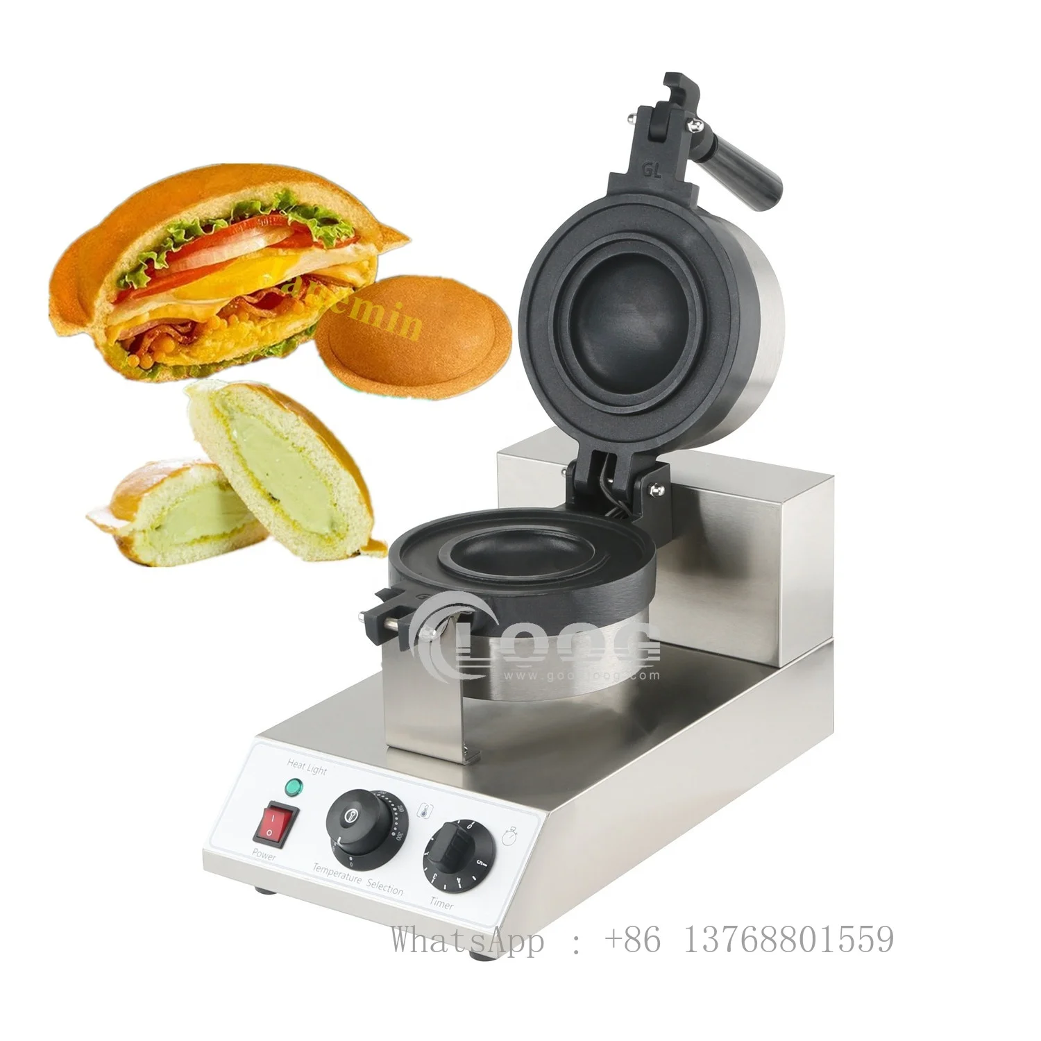 Commercial Kitchen Equipment Electric Gelato Panini Press Hamburger Sandwich Maker UFO Burger Machine For Sale