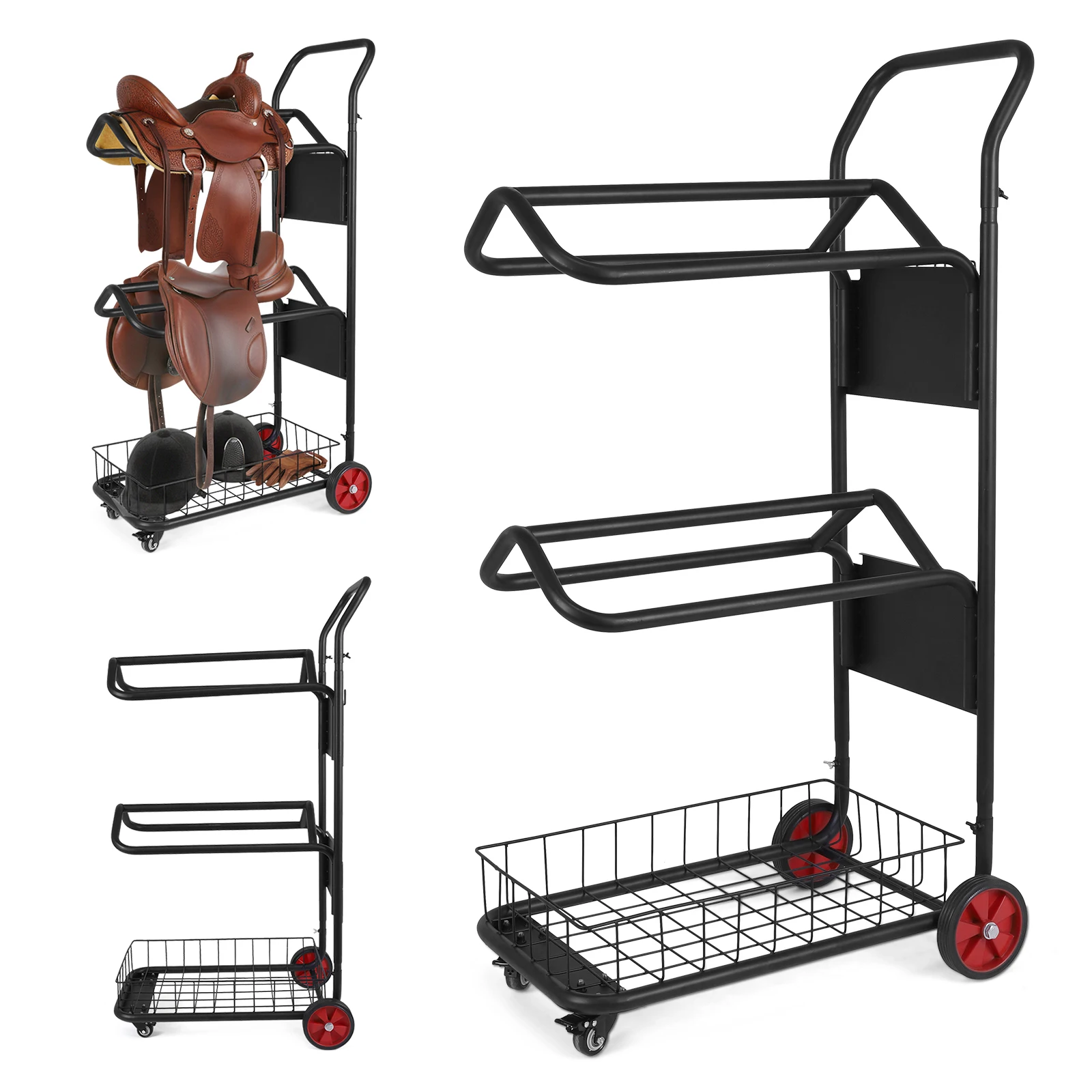 

Тележка-органайзер для конной амуниции на колесах для хранения, транспортировки и организации перевозок