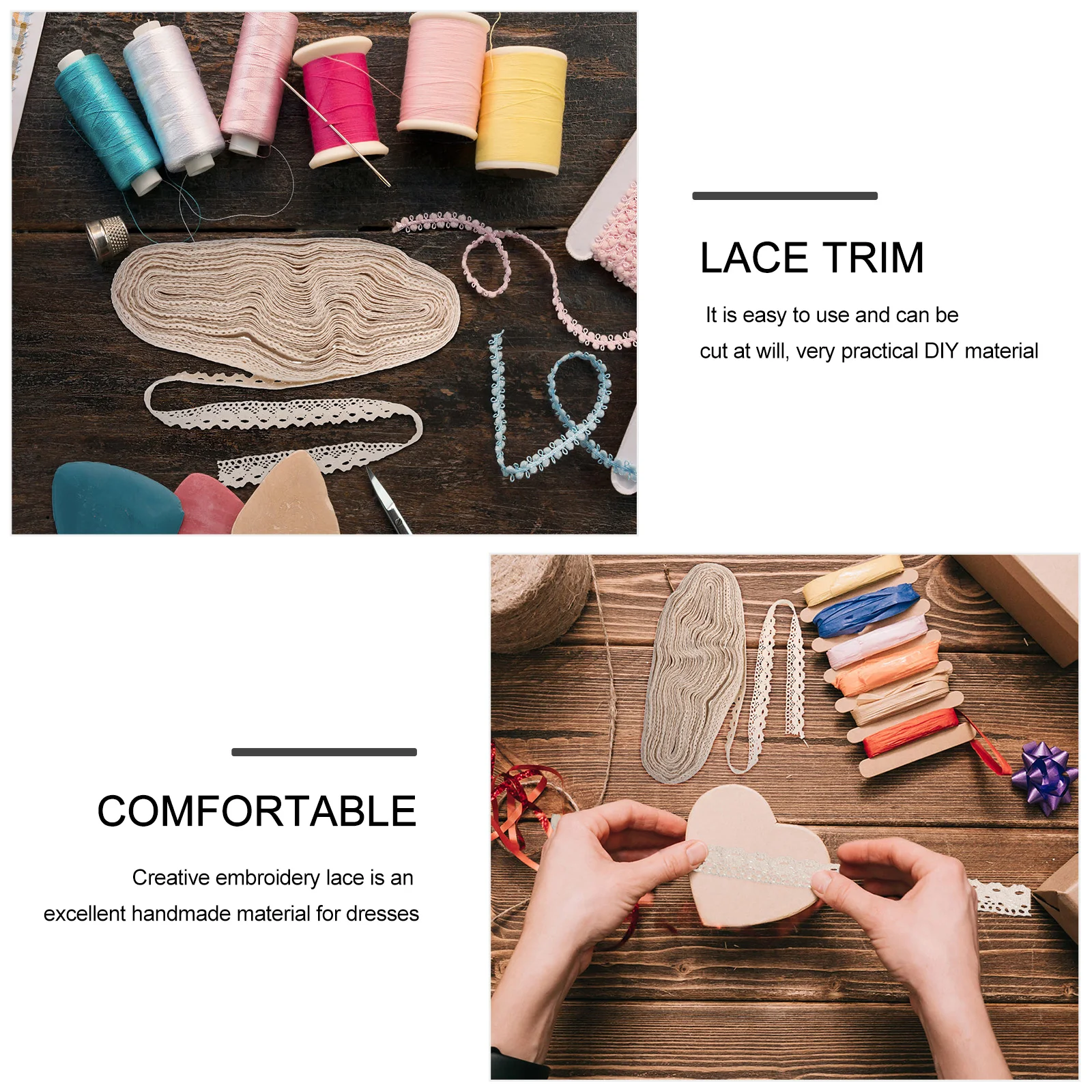

25 Yards Pure Cotton Edge Accessories Vintage Lace Trim Sewing Decoration Craft Ribbon Embroidery Floral Pattern DIY Material