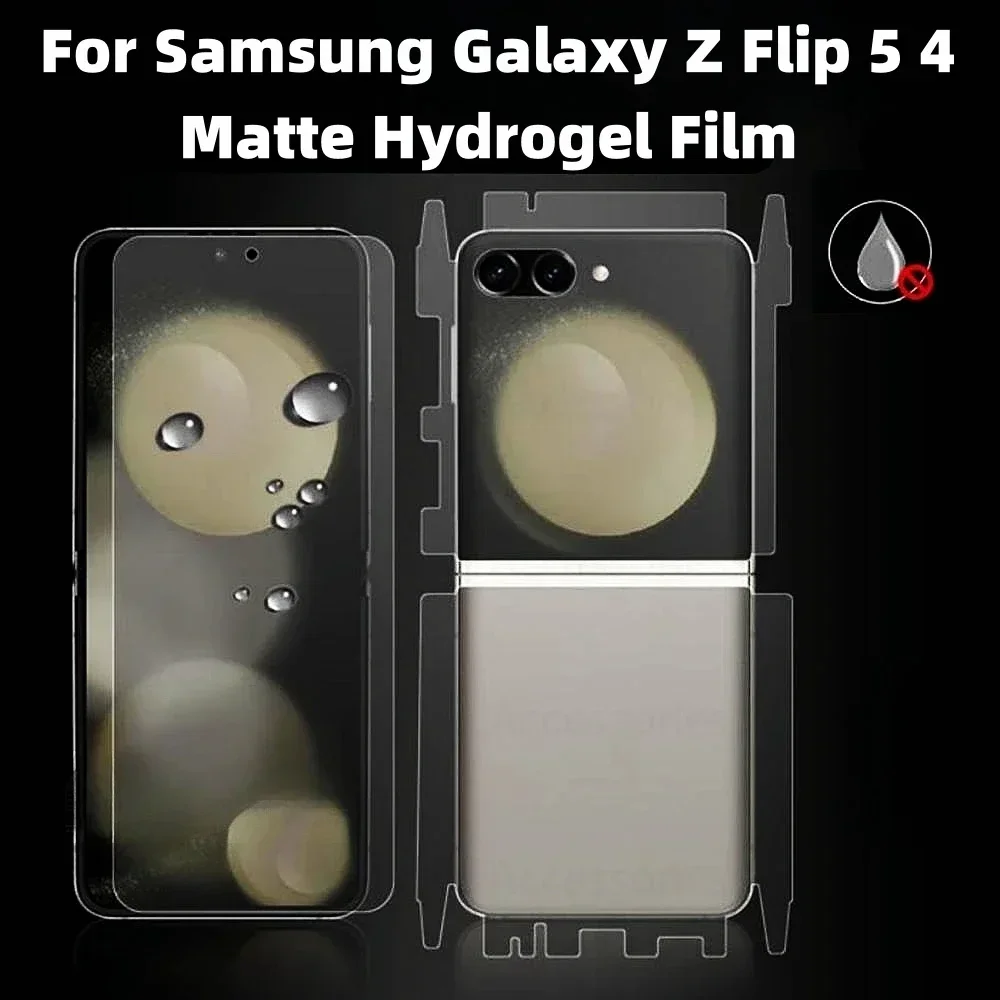 

Гидрогелевая матовая пленка для Samsung Galaxy Z Flip 5 4, мягкая пленка с защитой от отпечатков пальцев, для переднего и заднего экрана ZFlip 5, не стекло