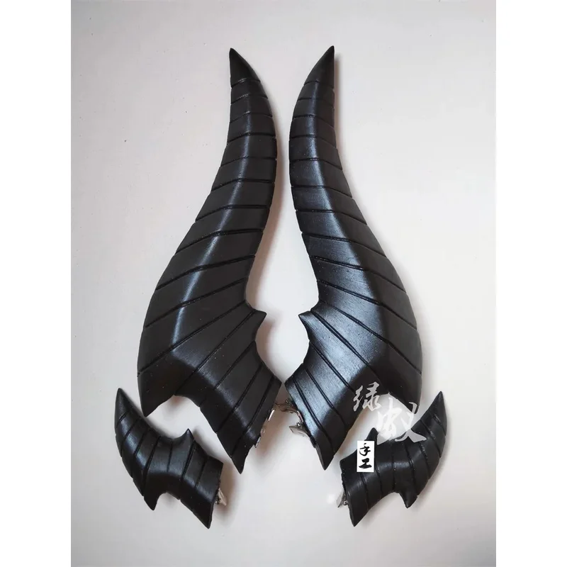 Nene 2025 1 مجموعة لعبة الفرسان ريد لهب الظل تأثيري قرون مشبك للرأس أغطية الرأس دبابيس الشعر الدعائم