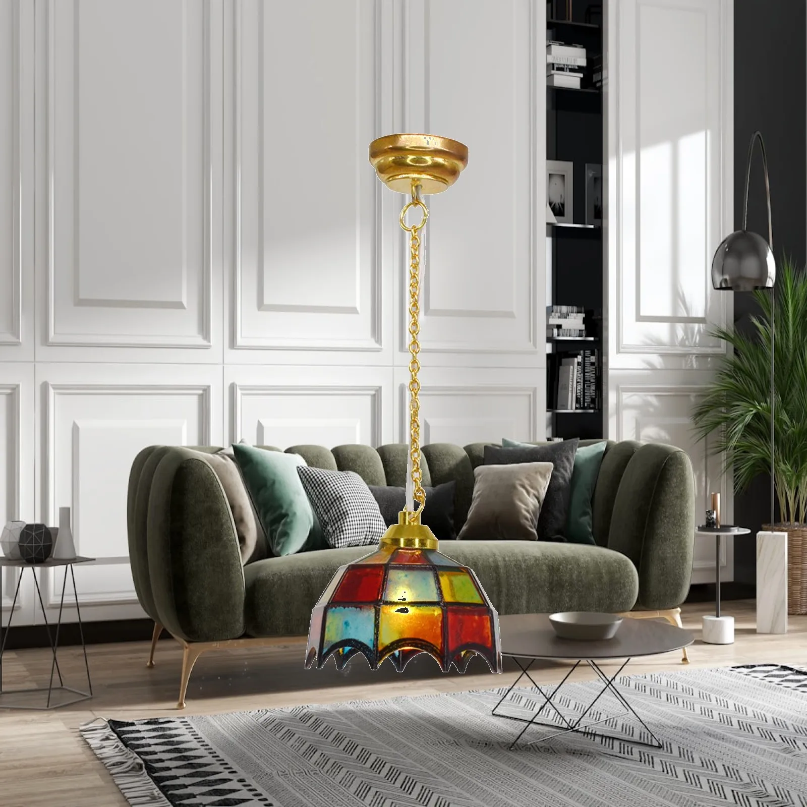 Dollhouse LED Ceiling Lamp Dollhouse Furniture for Bedroom Living
