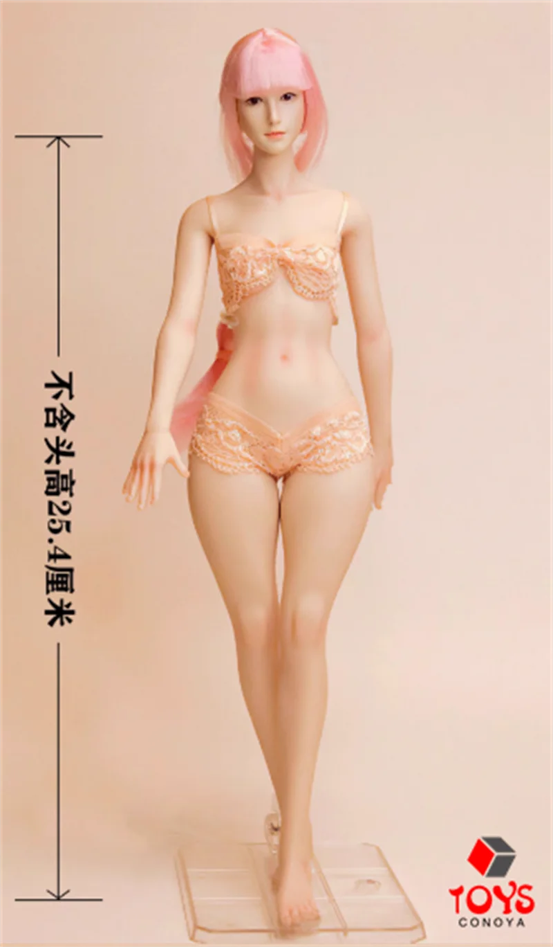 Customized UD 1/6 Female Tiny Breast Thick Legs Seamless Body 12'' Flexible Action Figure Doll Fit 1:6 Soldier OB27 Head Sculpt