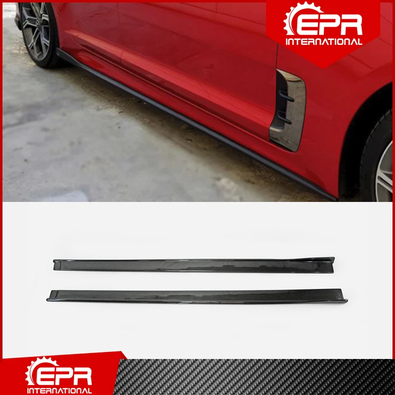 Car Body Kit Carbon Fiber Type M Side Skirt Extension For Kia Stinger