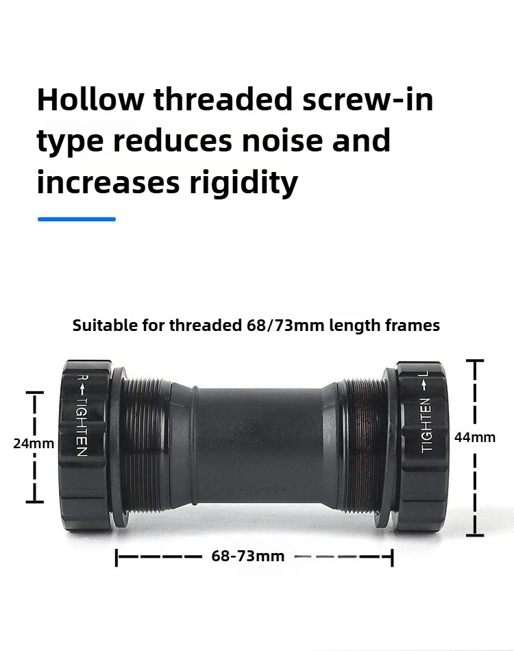 Bolany MTB Hollow Integrated Crankset with8-12Speed 36T Positive & Negative Tooth Chainring, Integrated Crank for MTB&Road Bikes