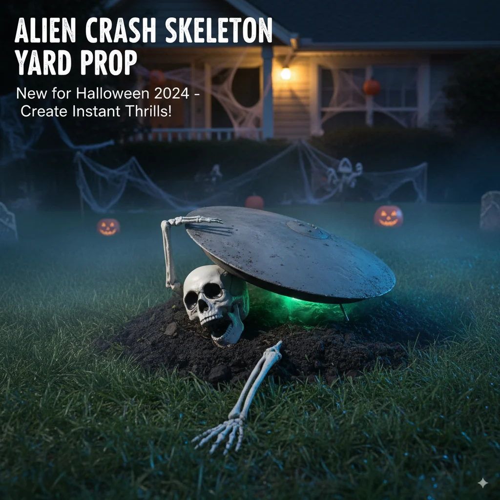 

Halloween Skeleton Stake Decorations Realistic Skull Skeleton Head & Human Hand for Lawn Garden Home Party Halloween Decor