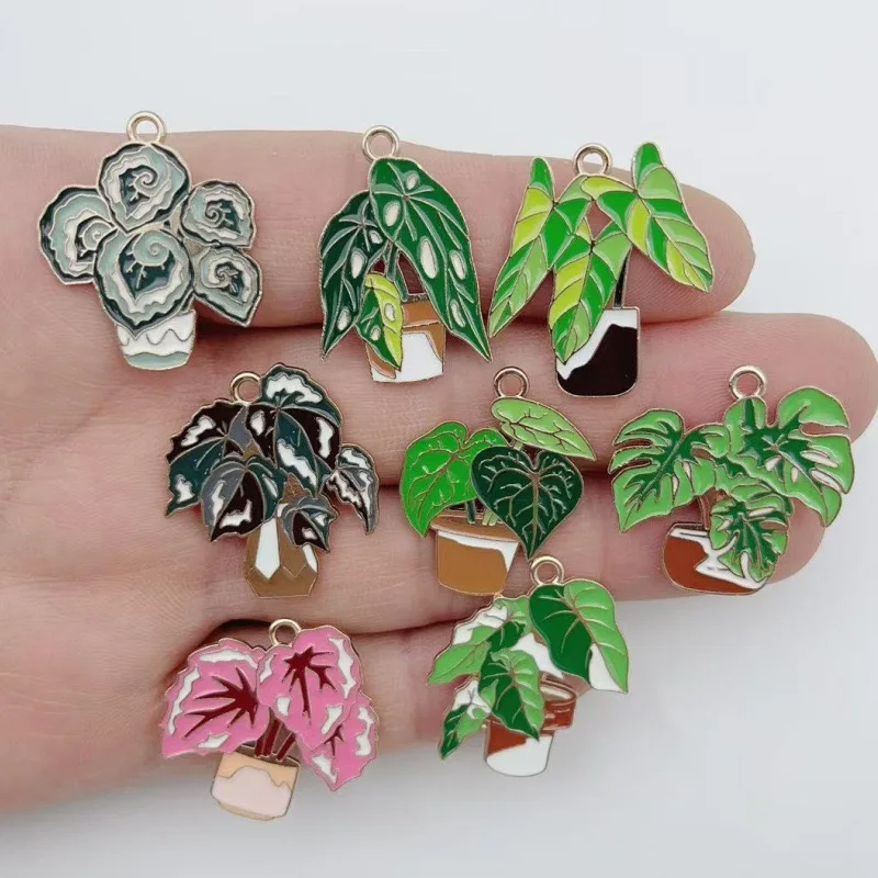 10pcs green succulent potted DIY accessories