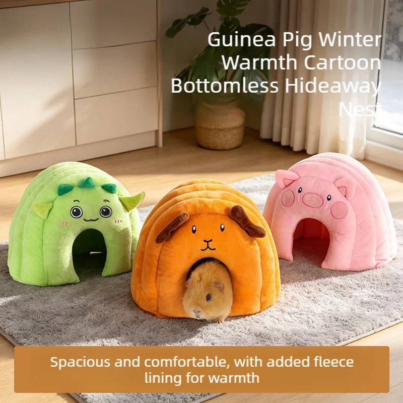 Guinea pig hideaway, bottomless cotton nest, warm sleeping bed, winter essential, dwarf rabbit nest