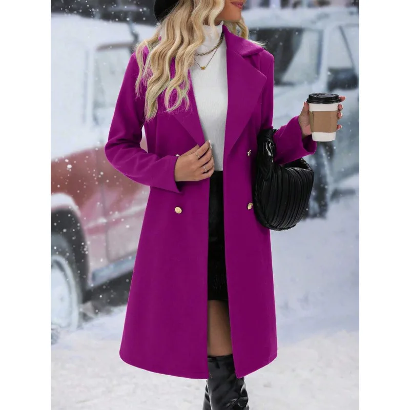 

Двубортное шерстяное пальто M 79574: Ультратонкое, весеннее, модное, для женщин среднего возраста, без капюшона, премиум-класса