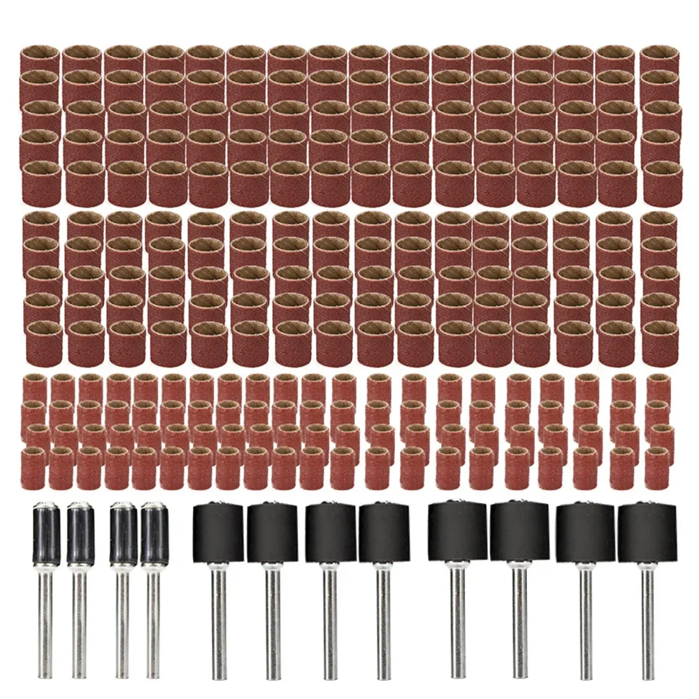 

"sanding drum kit 252 pcs 80 grit with 2.35 / 3.175mm mandrel sanding band for dremel polishing rotary tools