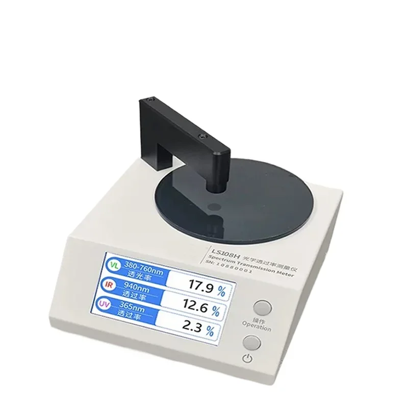 Light Transmission Meter UV400 Tester VLT 430nm Blue 395nm Violet Light Transmittance Tester for Eyeglasses Sunglasses LS108