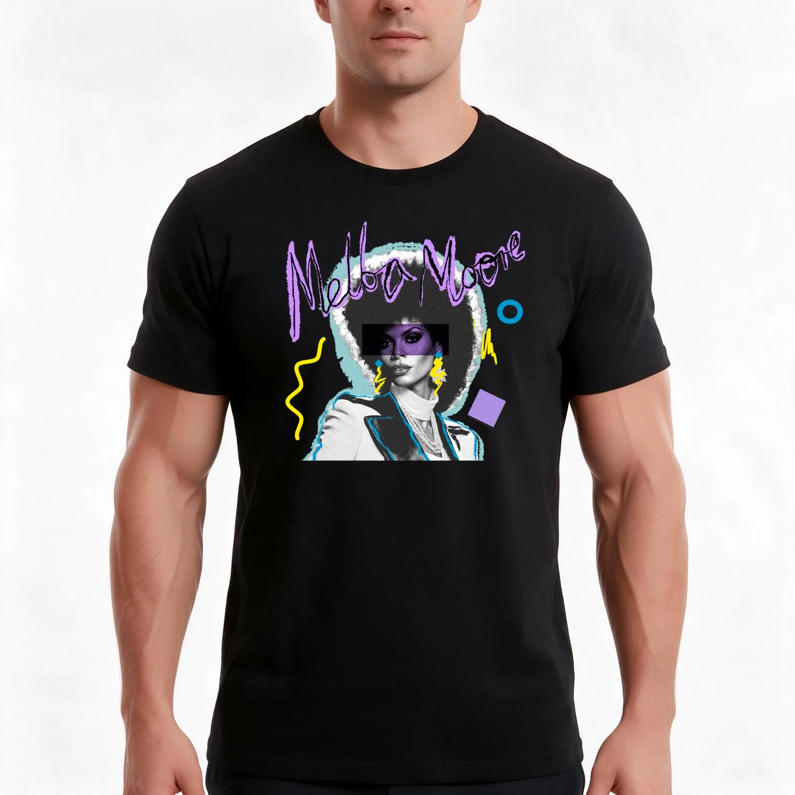 MELBA MOORE 80S RETRO STYLE T-Shirt Summer Casual Cotton Tee Oversized Streetwear Tops Vintage Graphic Print 100% Cotton