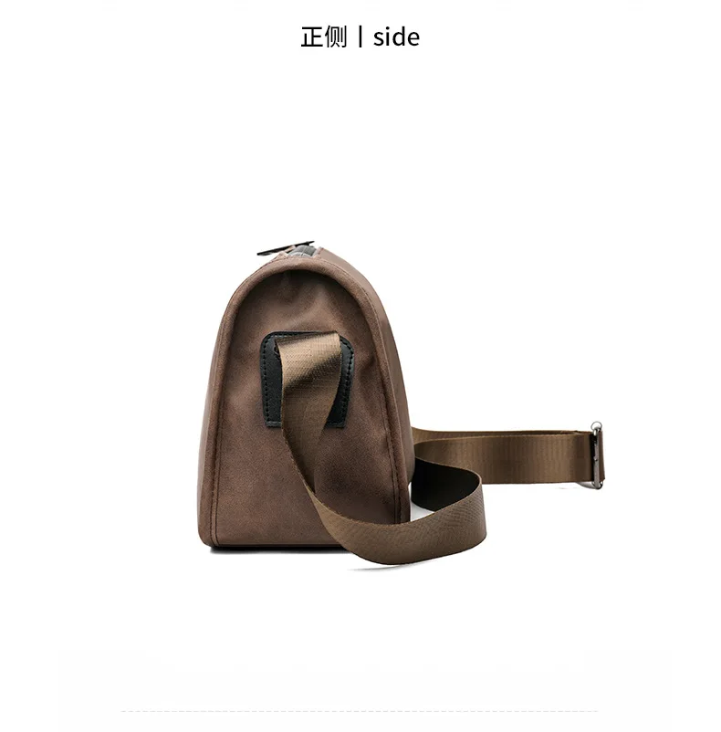 2025 Spring New Men's Shoulder Bag Crossbody Bag PU Leather Anti Splashing Large Capacity Fashionable Solid Color Explosive