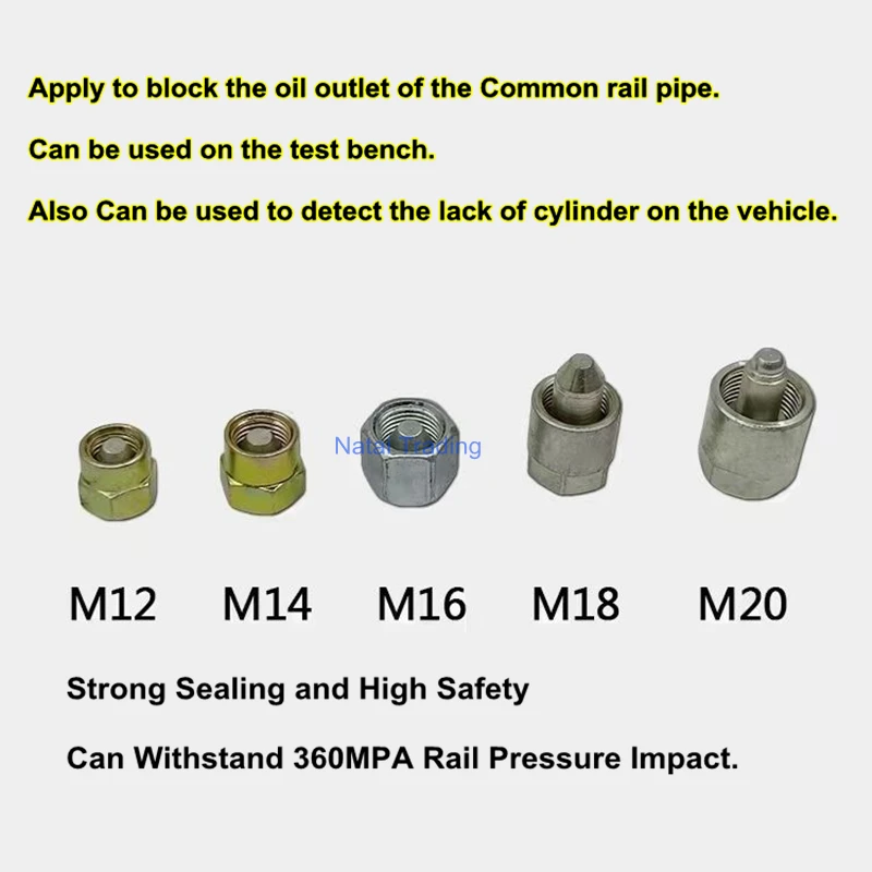 

1 шт. разъем для выпускного отверстия дизельной трубы с общей топливной маслоотверстием, винт для автоматического цилиндра с детектором отсутствия масла M12/M14/M16/M18/20, сопротивление 360 МПа