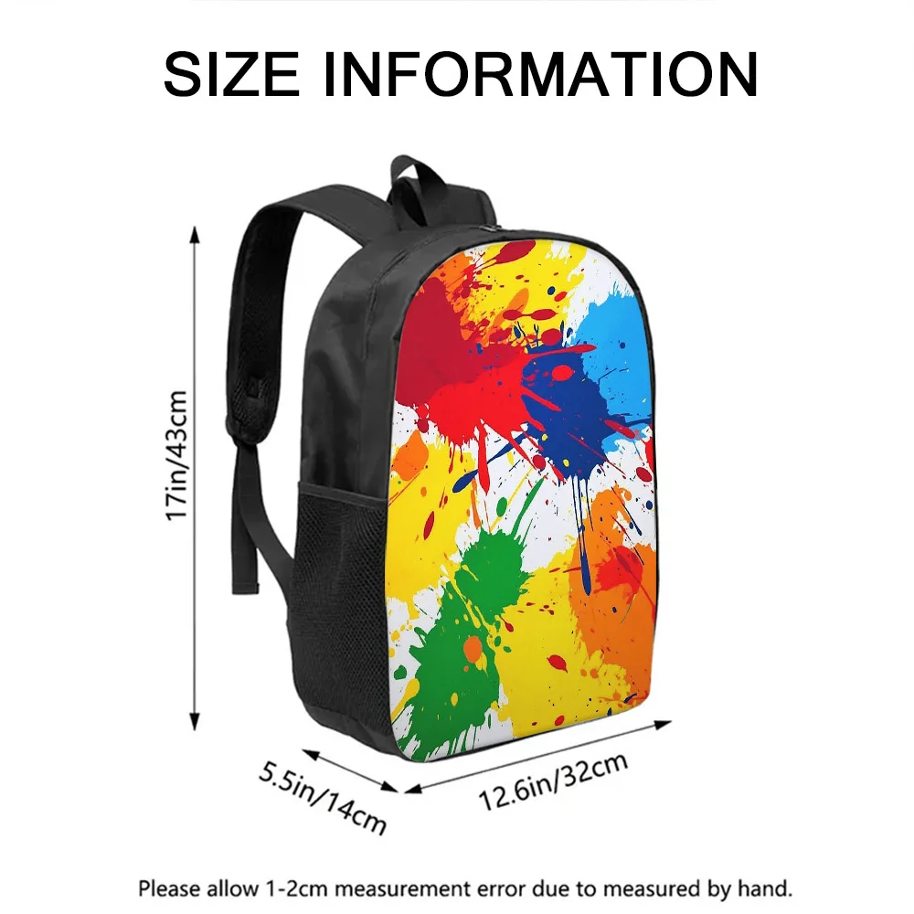 

1 1 1, painted backpack, suitable for business travel and daily commuting - light zipper seal, casual painted ink splashing