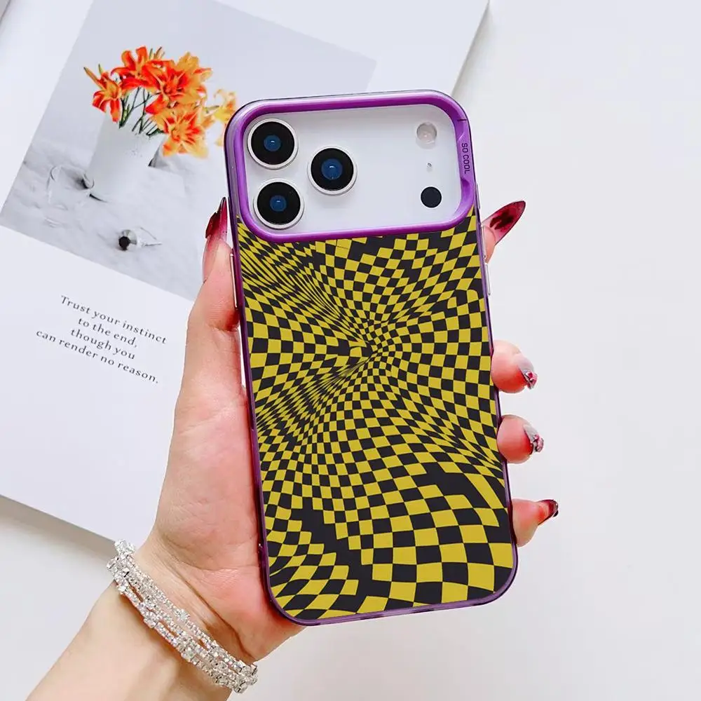 حافظة هاتف لهاتف آيفون 17 16 15 14 13 12 11 Pro Max Air متعدد الألوان ماتي ليزر معدني أورورا فوندا سباق متقلب العلم