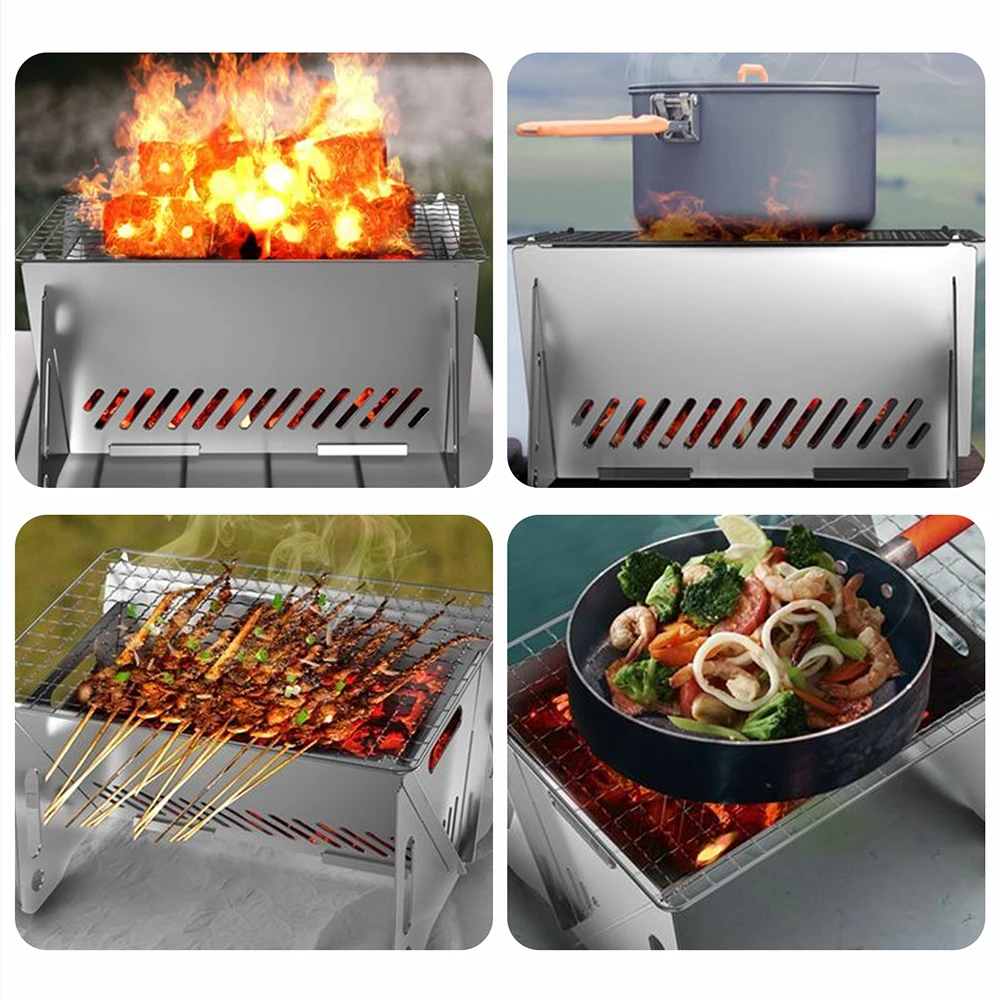 Camping Barbecue Stove with Gr - огляд і ціна Camp Grill Portable Folding
