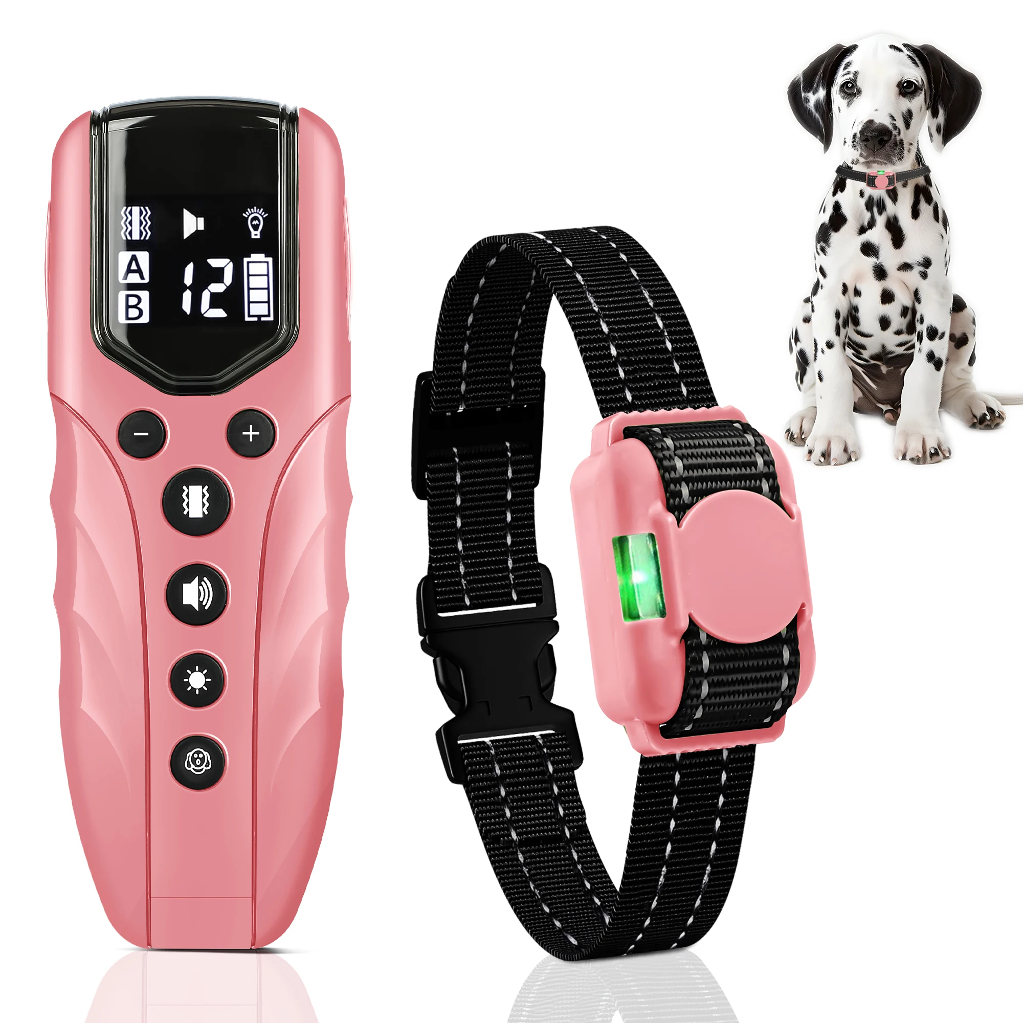 

No Shock Dog Training Collar with Remote, Vibration Collar with Beep and Vibrate Only, Safe Lock Waterproof Rechargeable