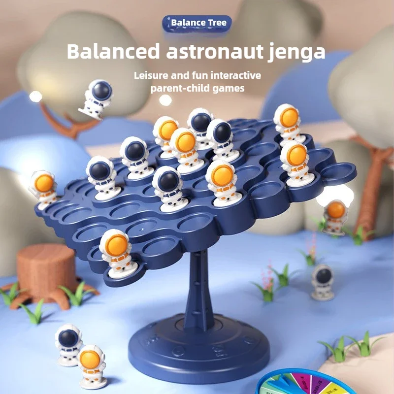 Children's Astronaut Balance Tree Math Board Game Stacking Balance Game Two People Party Family Table Puzzle Toy Gift