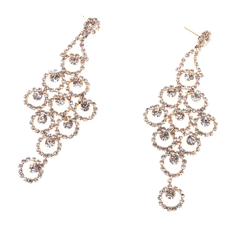 Hot-selling earrings, fashionable big-name alloy diamond earrings, cross-border accessories wholesale