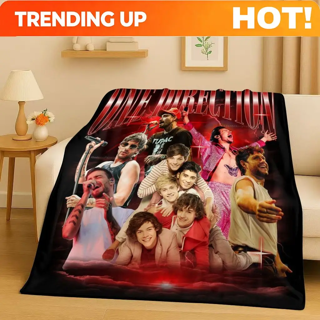 Customize 26 Style One D-Direction Singer Star Flannel Blanket,Ultra Soft Warm Plush Throw for Home Bedroom Bed Sofa Cover Offic