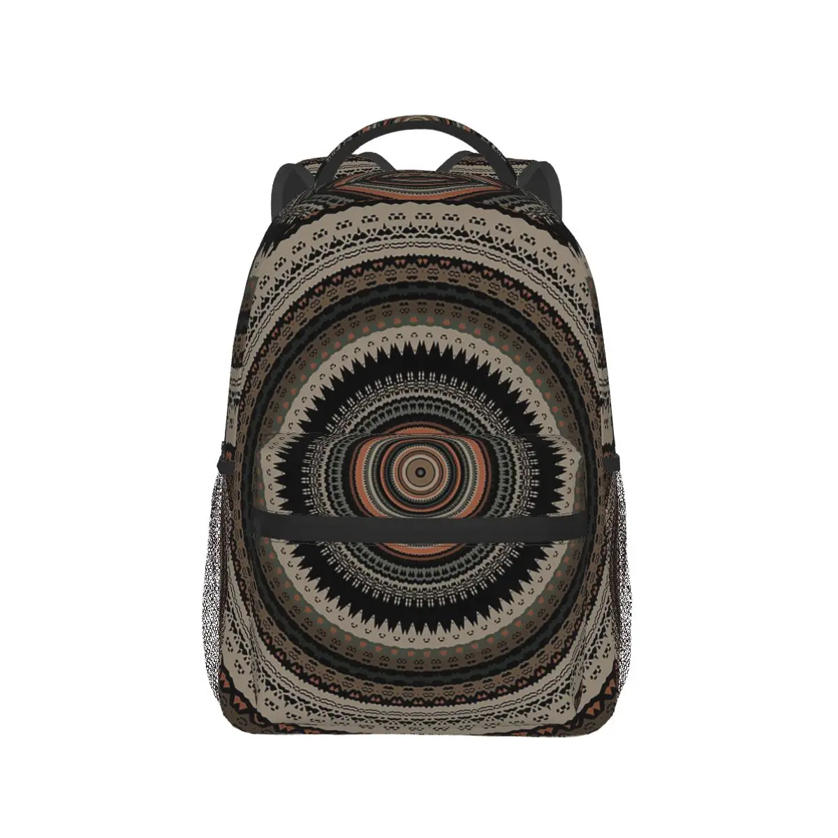 Brown Mandala Ethnic National Style Backpack Hot Sale Daypack Large Capacity Kids BookBag School Bag Shoulder Bags for Men Women