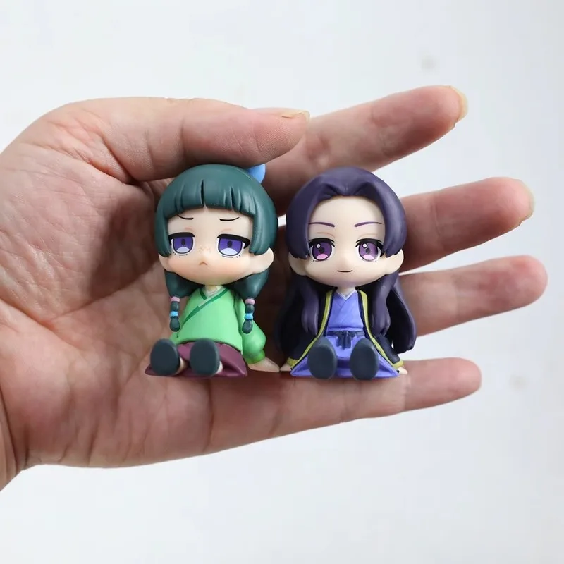 

Q Version Apothecary Diaries Maomao Jinshi Mini Figure Kawaii Anime Desktop Car Ornament Sitting Robot Toy Collectible Gifts