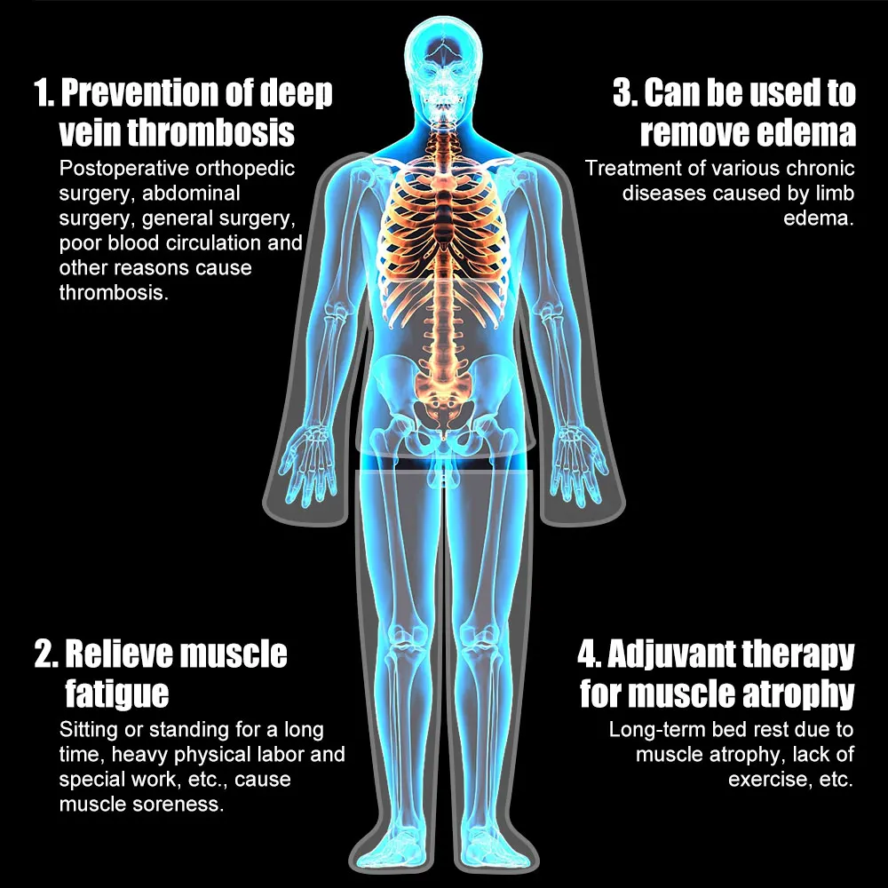 6 câmaras de ar perna compressão massageador pressoterapia massagem instrumento terapia braço cintura pneumática envoltórios de ar relaxar alívio da