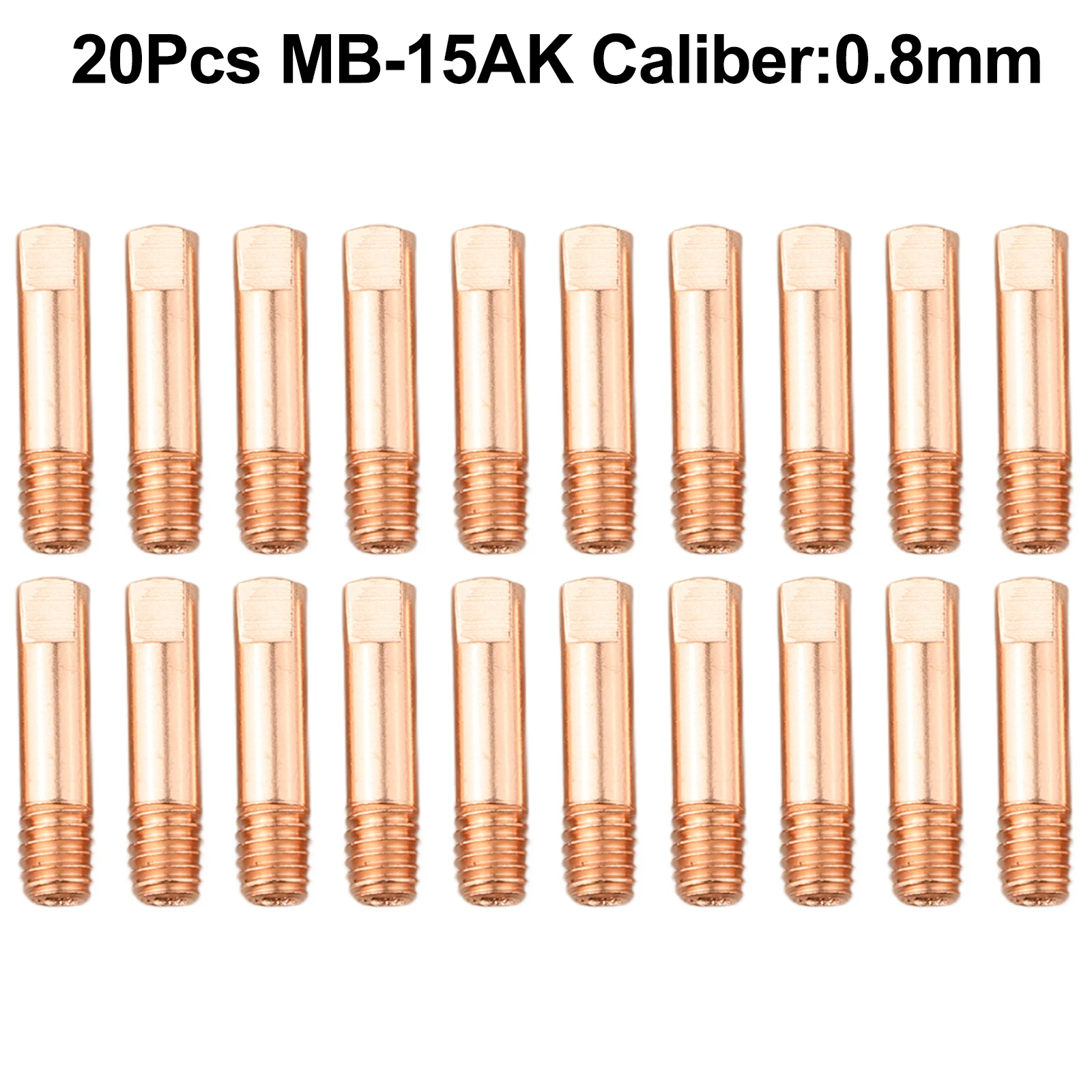 Copper Welding Nozzles 0.6mm MB-15AK Nozzles 20pcs Set Low Wire Resistance Precision Processing For MAG Welding