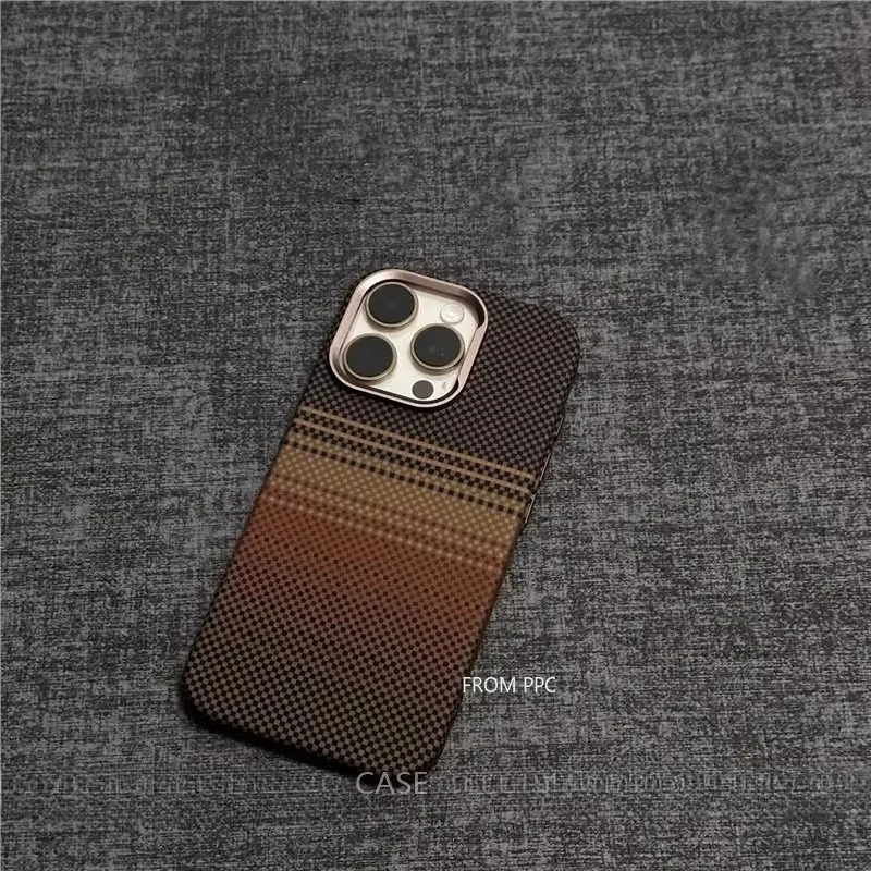 Etui karbonowe 2026 New Mountain Relief do iPhone 16 15 17 Pro Max, magnetyczna tylna obudowa, twarda ramka z PC, ochronna obudowa na telefon — zdjęcie produktu 6