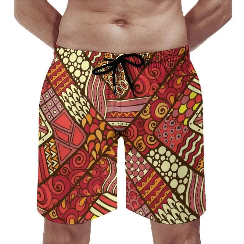 Vintage Summer 3D Printing Tribal Ethnic Patterns Beach Shorts For Men Children Cool Streetwear Board Shorts Fashion Short Pants