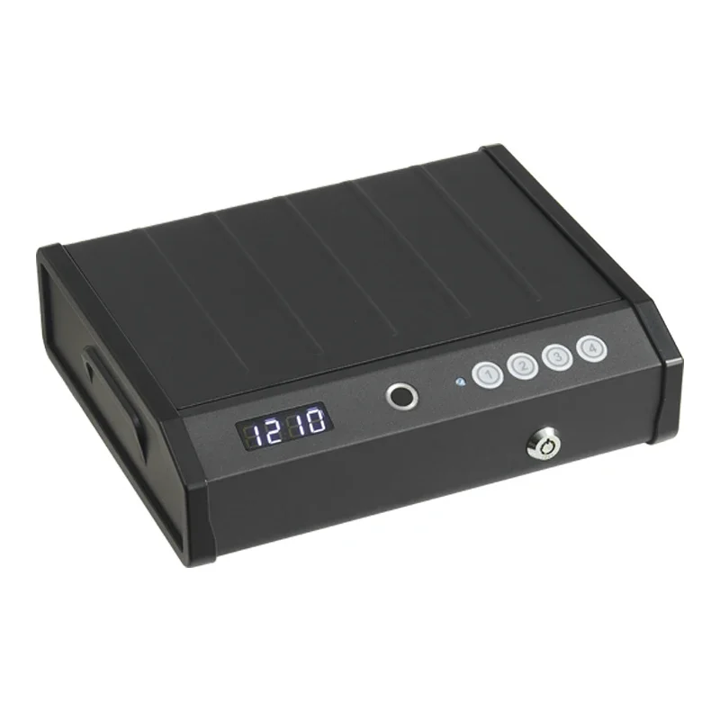 Household small mini invisible all-steel anti-theft smart fingerprint password flip-up safe deposit box