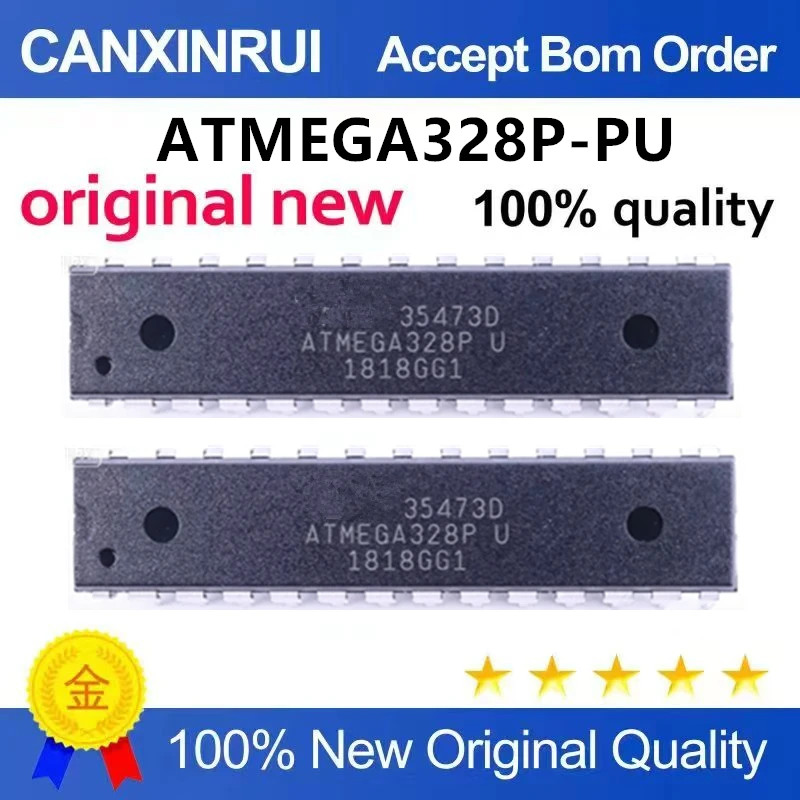 (5-100pieces)Original genuine direct insertion ATMEGA328P-PU 8-bit microcontroller AVR 32K flash DIP-28